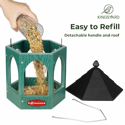Kingsyard Recycled Plastic Bird Feeder 4 Kingsyard Recycled Plastic Bird Feeder 4