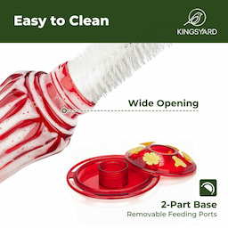 Kingsyard 24oz Glass Hummingbird Feeder with Ant Moat 5 Kingsyard 24oz Glass Hummingbird Feeder with Ant Moat 5