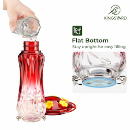 Kingsyard 24oz Glass Hummingbird Feeder with Ant Moat 7 Kingsyard 24oz Glass Hummingbird Feeder with Ant Moat 7