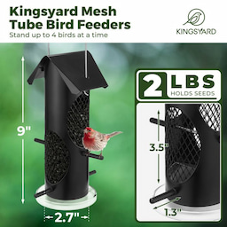 Kingsyard Squirrel Proof Mealworm Tube Bird Feeder 3 Kingsyard Squirrel Proof Mealworm Tube Bird Feeder 3