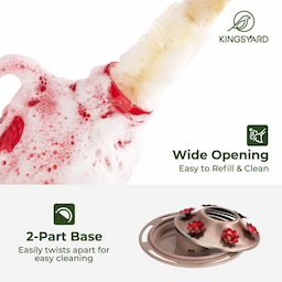 Kingsyard 16oz Bee & Ant Proof Glass Hummingbird Feeders 6 Kingsyard 16oz Bee & Ant Proof Glass Hummingbird Feeders 6