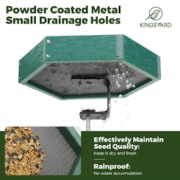 Kingsyard Platform Bird Feeder with Freestanding Tray 5 Kingsyard Platform Bird Feeder with Freestanding Tray 5