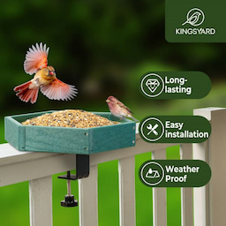 Kingsyard Platform Bird Feeder with Freestanding Tray 6 Kingsyard Platform Bird Feeder with Freestanding Tray 6