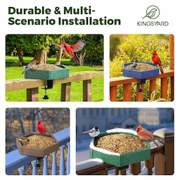 Kingsyard Platform Bird Feeder with Freestanding Tray 7 Kingsyard Platform Bird Feeder with Freestanding Tray 7