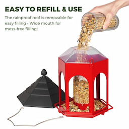 Kingsyard Large Capacity Gazebo Wild Bird Feeder 4 Kingsyard Large Capacity Gazebo Wild Bird Feeder 4
