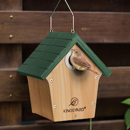 Kingsyard Wooden Wren House with 1” Hole for Nesting 1 Kingsyard Wooden Wren House with 1” Hole for Nesting 1