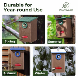 Kingsyard Weatherproof Wren Bird House with 1'' Hole 7 Kingsyard Weatherproof Wren Bird House with 1'' Hole 7