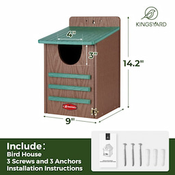 Kingsyard Weatherproof Owl House Outdoor Nesting Box 6 Kingsyard Weatherproof Owl House Outdoor Nesting Box 6