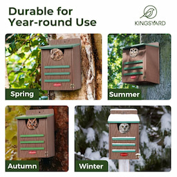 Kingsyard Weatherproof Owl House Outdoor Nesting Box 14 Kingsyard Weatherproof Owl House Outdoor Nesting Box 14