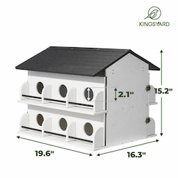 Kingsyard Pre-Assembled 12-Room Purple Martin House 3 Kingsyard Pre-Assembled 12-Room Purple Martin House 3
