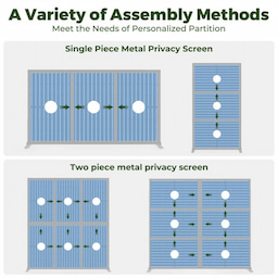 Kingsyard Decorative Metal Privacy Screen 8 Kingsyard Decorative Metal Privacy Screen 8
