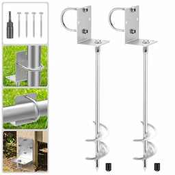 Kingsyard 20" Multi-Purpose Ground Anchors Screw 2 or 4 Pack 3 Kingsyard 20" Multi-Purpose Ground Anchors Screw 2 or 4 Pack 3