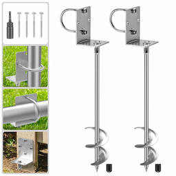 Kingsyard 20" Multi-Purpose Ground Anchors Screw 2 or 4 Pack 6 Kingsyard 20" Multi-Purpose Ground Anchors Screw 2 or 4 Pack 6