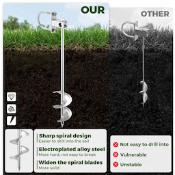 Kingsyard 18" Multi-Purpose Ground Anchors Screw 2 or 4 Pack 12 Kingsyard 18" Multi-Purpose Ground Anchors Screw 2 or 4 Pack 12