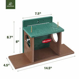 Kingsyard Recycled Plastic Squirrel Feeder Box 3 Kingsyard Recycled Plastic Squirrel Feeder Box 3