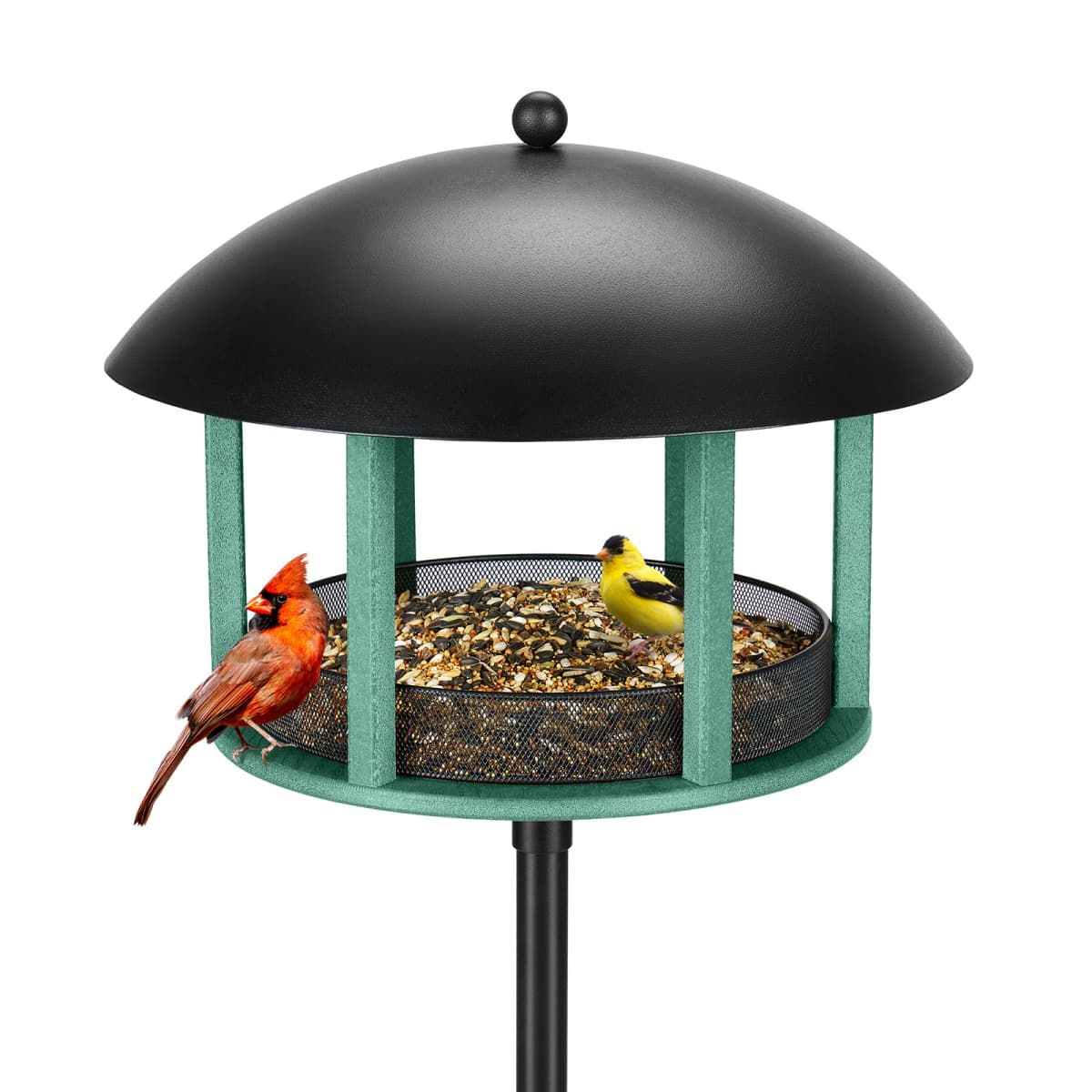 Kingsyard Platform Bird Feeder with Protective Top