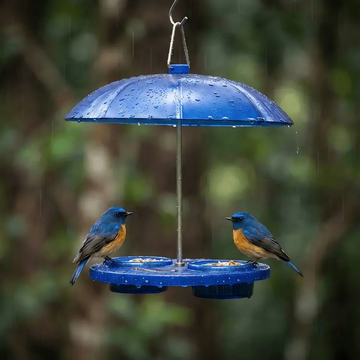 Kingsyard Recycled Plastic Platform Bird Feeder with Dome Top