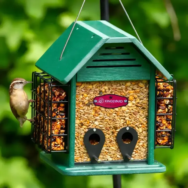 Kingsyard 3 in 1 Double Suet Metal Mesh Wild Bird Feeder