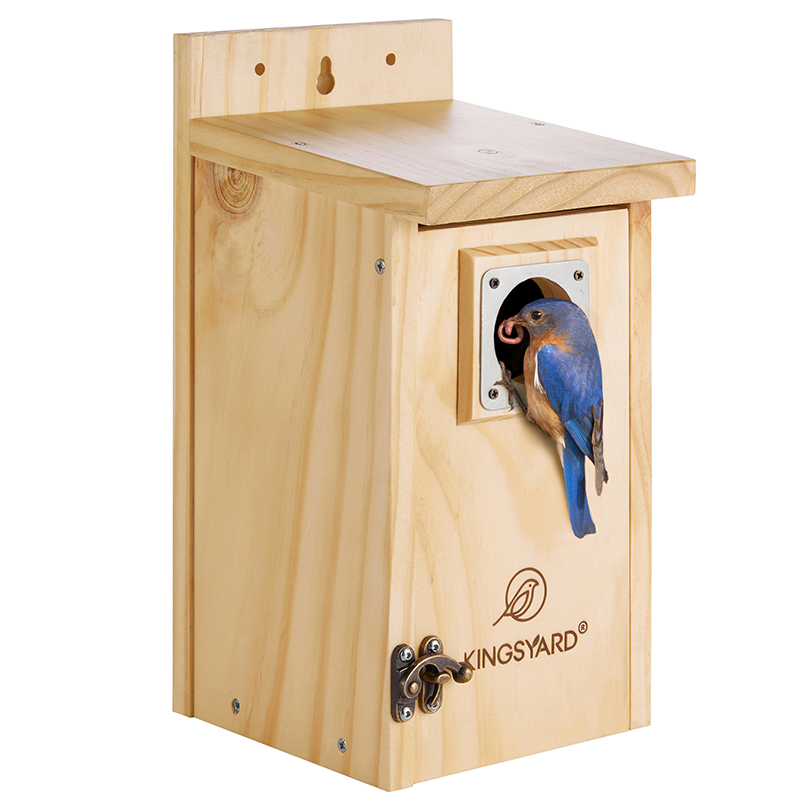 Kingsyard Wooden Bluebird House with Predator Guard, Wren Houses