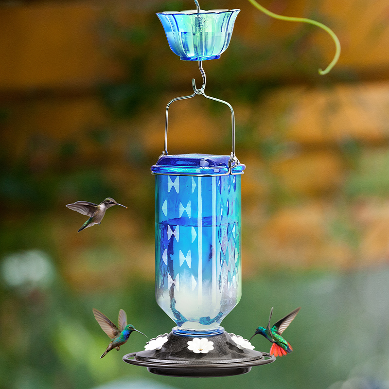 Kingsyard Glass Hummingbird Feeder, Nector Bird Feeders