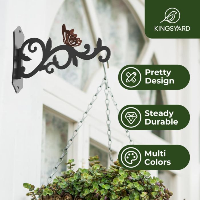 Kingsyard 2-Pack 8-Inch Heavy Duty Metal Bird Feeder Hangers 5