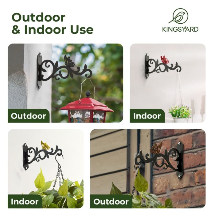 Kingsyard 2-Pack 8-Inch Heavy Duty Metal Bird Feeder Hangers 7