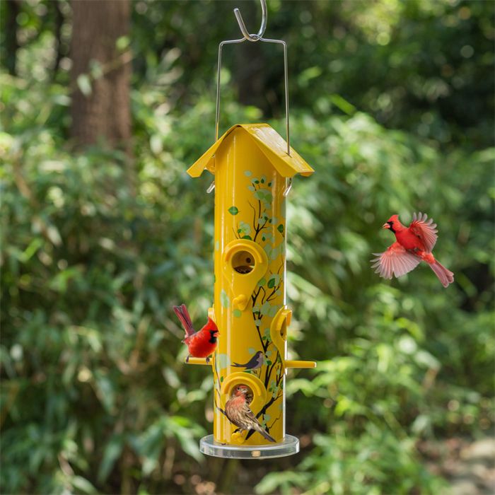Kingsyard Artwork Metal Tube Bird Feeder 8