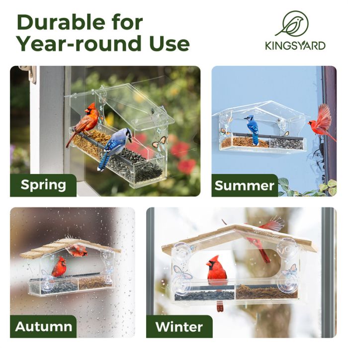 Kingsyard Window Hummingbird Feeder with Detachable Tray 8 Kingsyard Window Hummingbird Feeder with Detachable Tray 8