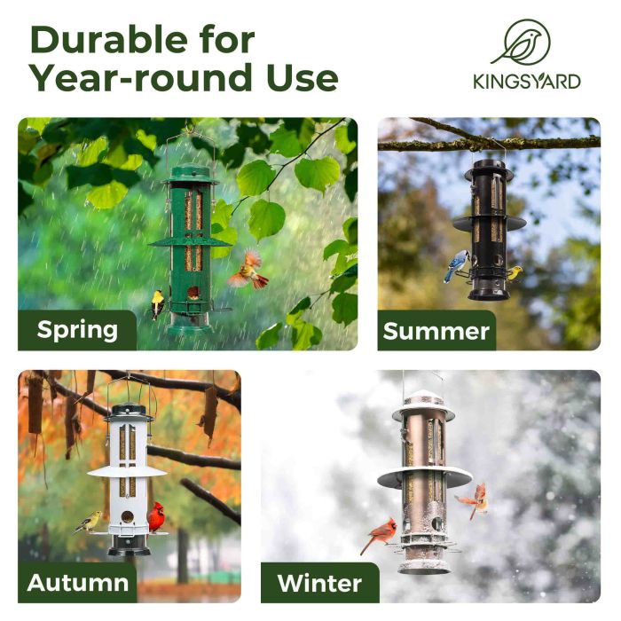 Dark Green Kingsyard Squirrel Proof Pro Bird Feeder 8