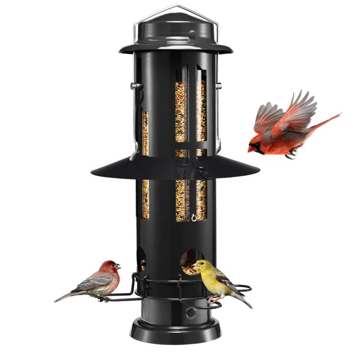 Black Kingsyard Squirrel Proof Pro Bird Feeder 2 Black Kingsyard Squirrel Proof Pro Bird Feeder 2