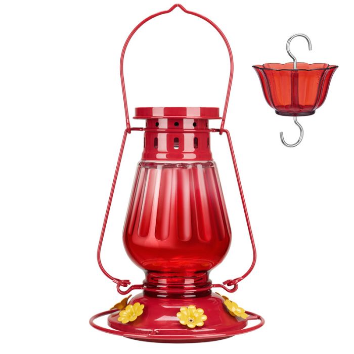 Kingsyard Lamp-shaped Glass Hummingbird Feeder 2 Kingsyard Lamp-shaped Glass Hummingbird Feeder 2