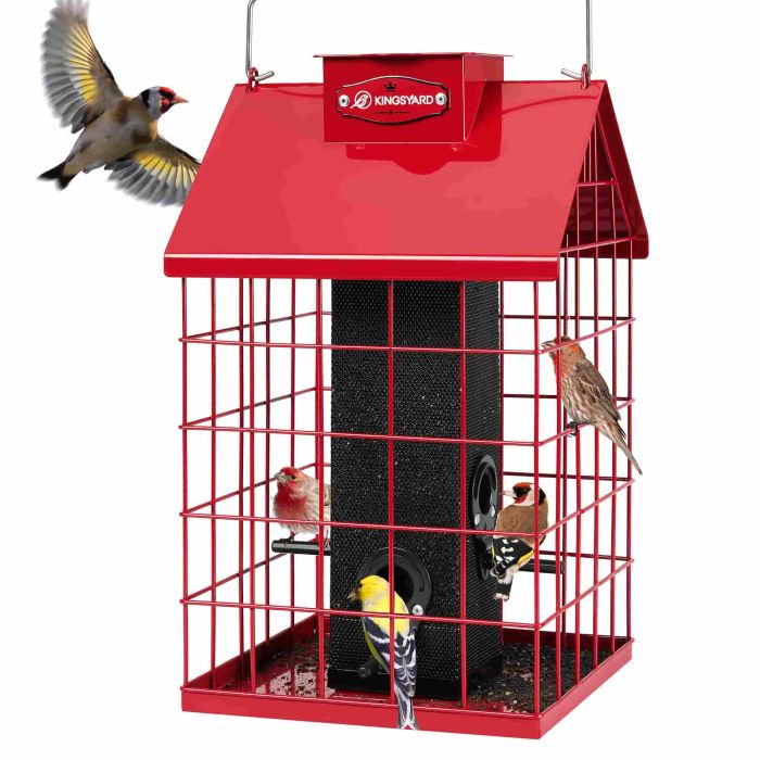 Kingsyard Weatherproof Caged Squirrel Proof Bird Feeder 2