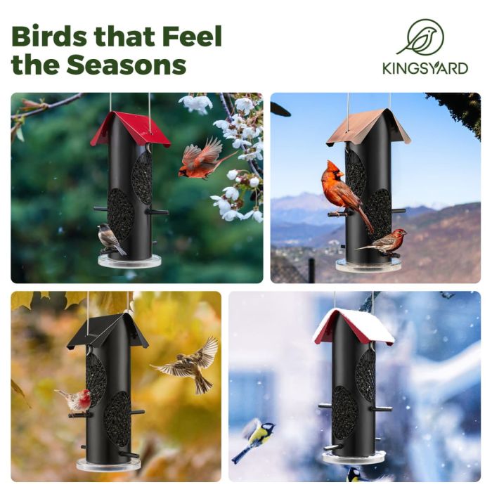 Black Kingsyard Squirrel Proof Mealworm Tube Bird Feeder 7 Black Kingsyard Squirrel Proof Mealworm Tube Bird Feeder 7