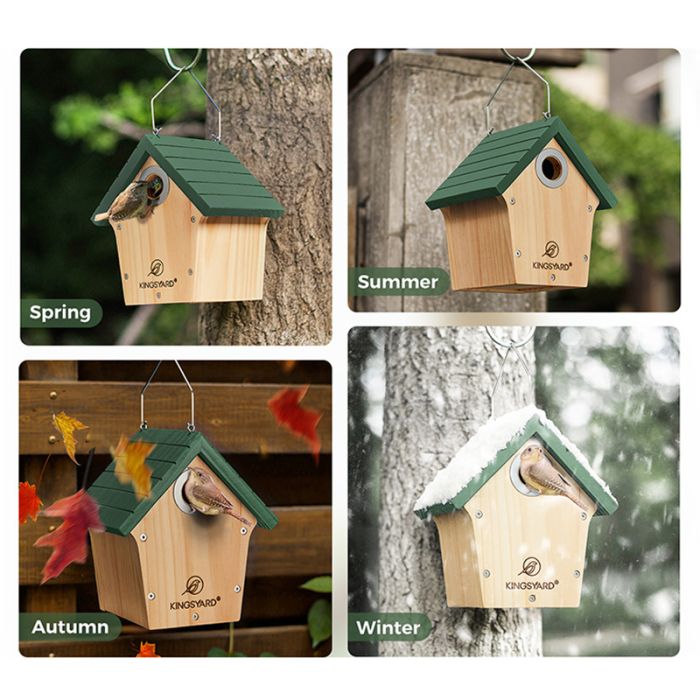 Kingsyard Wooden Wren House with 1” Hole for Nesting 7 Kingsyard Wooden Wren House with 1” Hole for Nesting 7