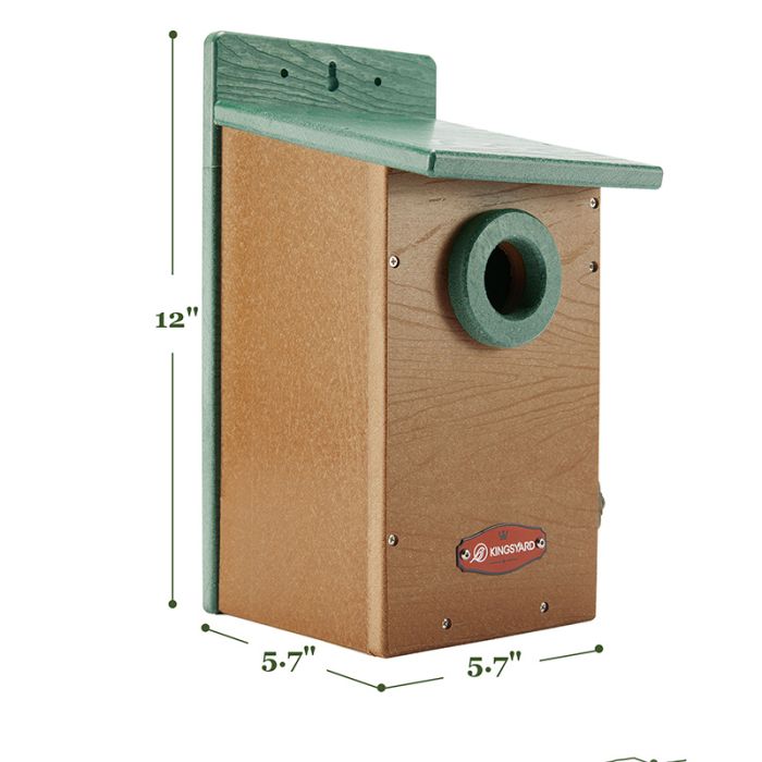 Kingsyard Recycled Plastic Bluebird House with 1.5'' Hole 3 Kingsyard Recycled Plastic Bluebird House with 1.5'' Hole 3