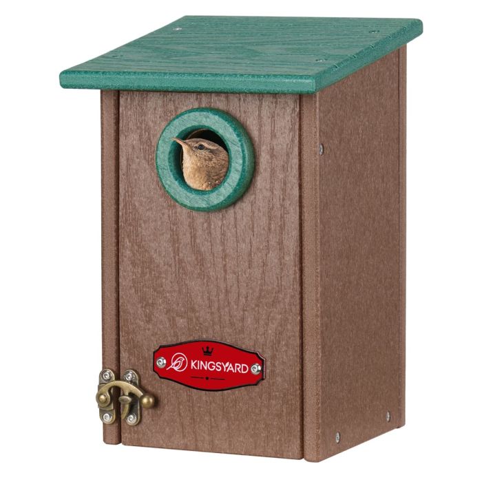 Green Kingsyard Weatherproof Wren Bird House with 1'' Hole 2 Green Kingsyard Weatherproof Wren Bird House with 1'' Hole 2