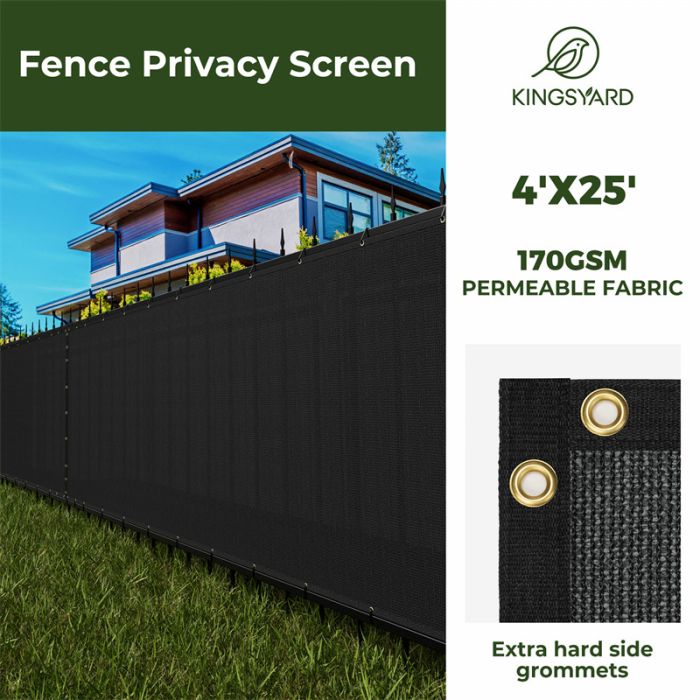 Black Kingsyard Privacy Fence Screen 3