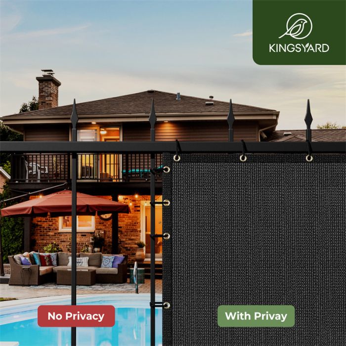 Black Kingsyard Privacy Fence Screen 8