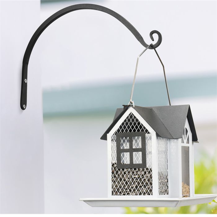 Black Kingsyard S Shape Metal Bird Feeder Hanger 1