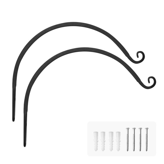 Black Kingsyard S Shape Metal Bird Feeder Hanger 2