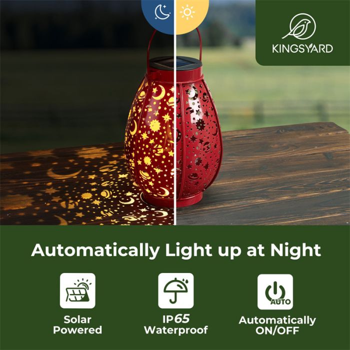 Red Kingsyard Starry Sky Solar Latern 5 Red Kingsyard Starry Sky Solar Latern 5