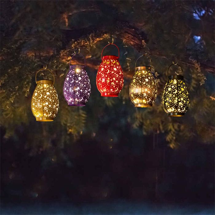 Red Kingsyard Starry Sky Solar Latern 6 Red Kingsyard Starry Sky Solar Latern 6