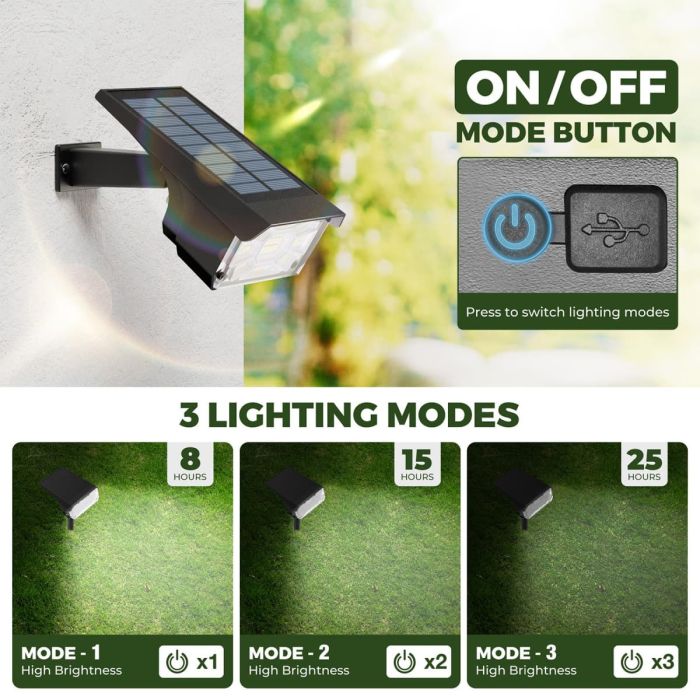 Kingsyard 47 LEDs Waterproof IP68 Solar Lights for Garden Yards 3 Kingsyard 47 LEDs Waterproof IP68 Solar Lights for Garden Yards 3