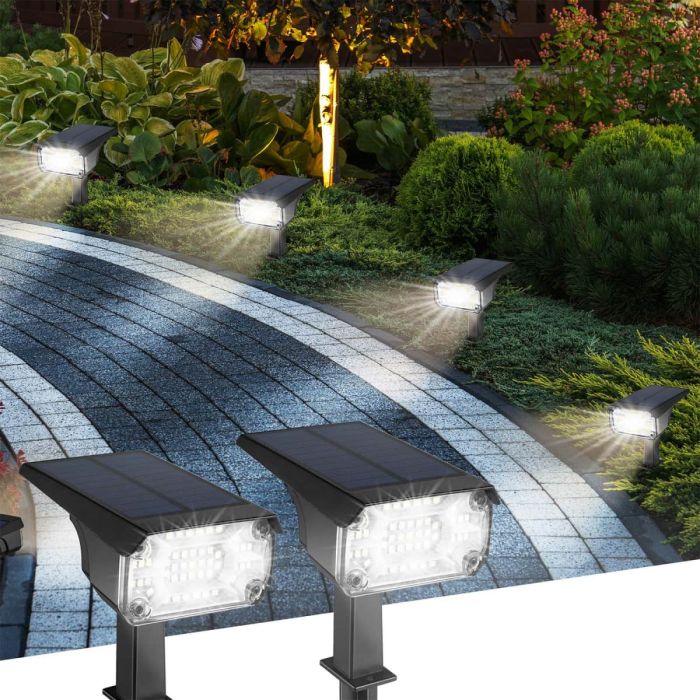 Cool White Kingsyard 47 LEDs Waterproof IP68 Solar Lights for Garden Yards 1 Cool White Kingsyard 47 LEDs Waterproof IP68 Solar Lights for Garden Yards 1