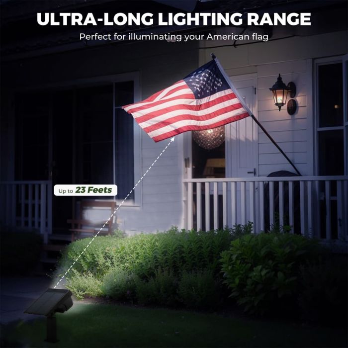 Cool White Kingsyard 47 LEDs Waterproof IP68 Solar Lights for Garden Yards 4 Cool White Kingsyard 47 LEDs Waterproof IP68 Solar Lights for Garden Yards 4