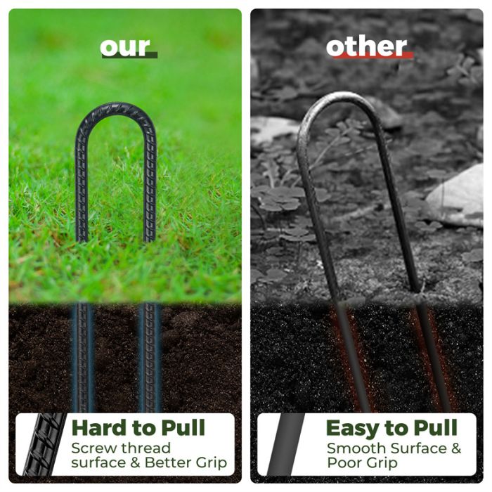 Black Kingsyard U Shape Rebar Stakes 5 Black Kingsyard U Shape Rebar Stakes 5