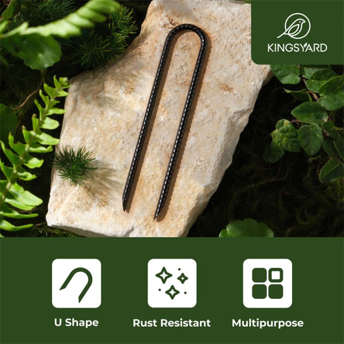 Black Kingsyard U Shape Rebar Stakes 6 Black Kingsyard U Shape Rebar Stakes 6