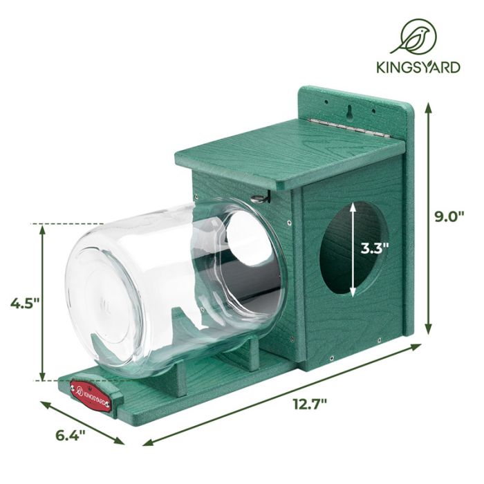 Green Kingsyard Recycled Plastic Squirrel Feeder 3