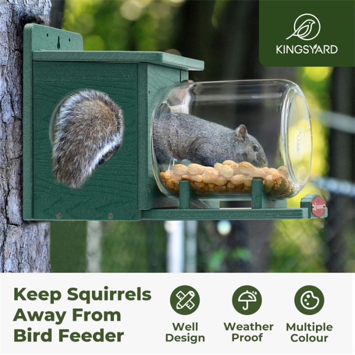 Green Kingsyard Recycled Plastic Squirrel Feeder 7