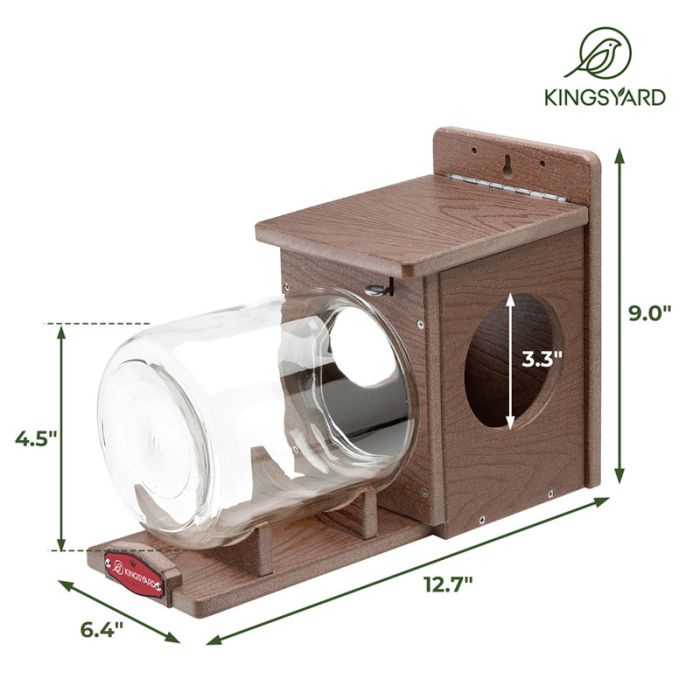 Brown Kingsyard Recycled Plastic Squirrel Feeder 3